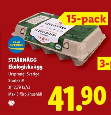 STJÄRNÄGG Ekologiska ägg