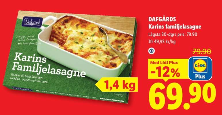 Dafgårds Karins familjelasagne