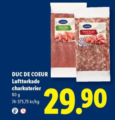 DUC DE COEUR Lufttorkade charkuterier