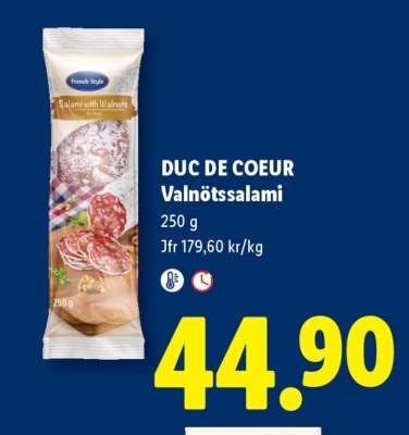 Duc de Coeur Valnötssalami