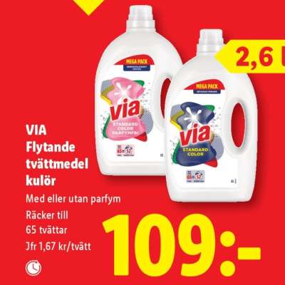 VIA Flytande tvättmedel kulör