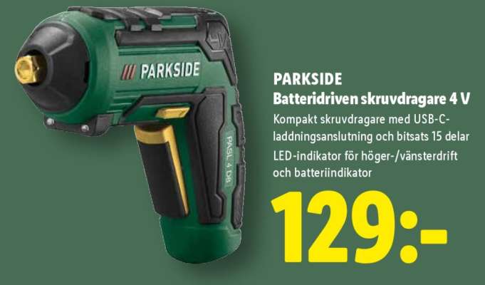 PARKSIDE Batteridriven skruvdragare 4 V