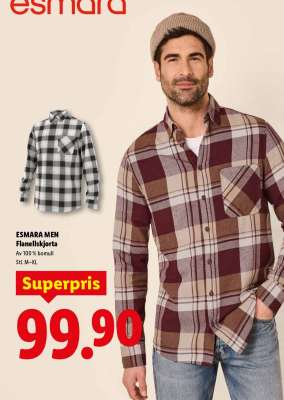 Esmara Men Flanellskjorta