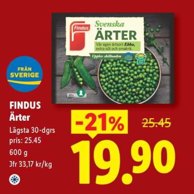 FINDUS Ärter
