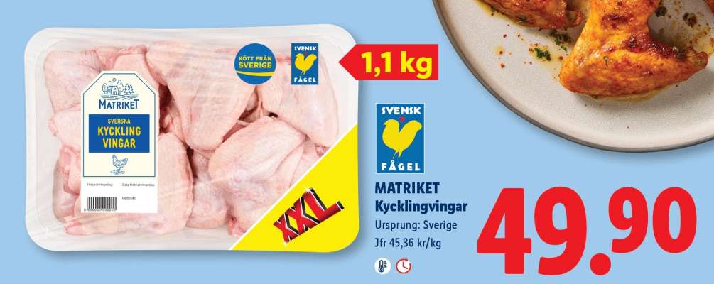 MATTRIKET Kycklingvingar