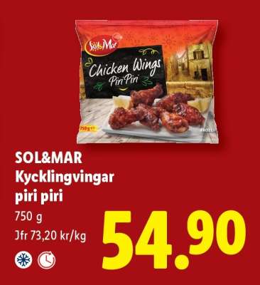 SOL&MAR Kycklingvingar piri piri