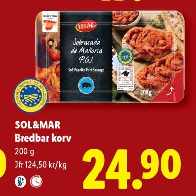SOL&MAR Bredbar korv