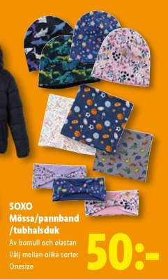 SOXO Mössa/pannband/tubhalsduk