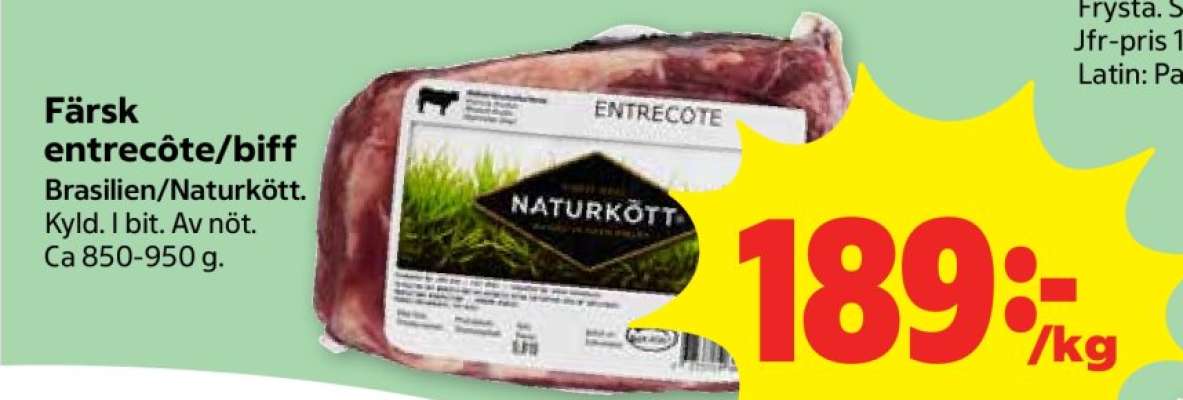 Färsk Entrecôte/Biff
