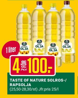 TASTE OF NATURE SOLROS-/RAPSOLJA