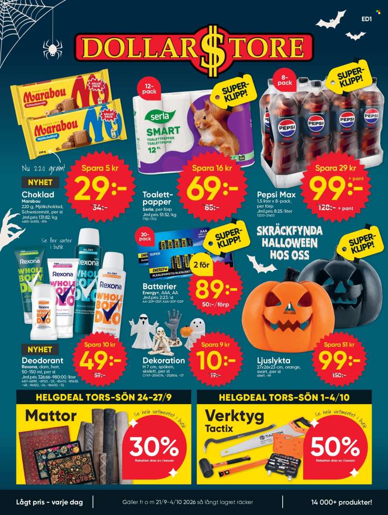 DollarStore reklamblad - 21/9 2026 - 4/10 2026.