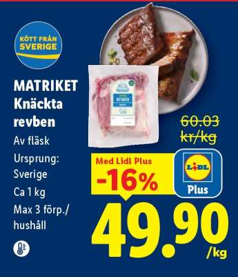 Matriket Knäckta revben