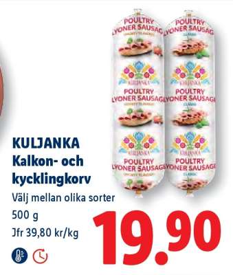 KULJANKA Kalkon- och kycklingkorv
