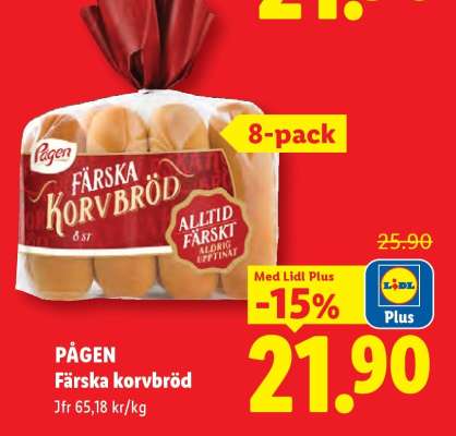 PÅGEN Färska korvbröd