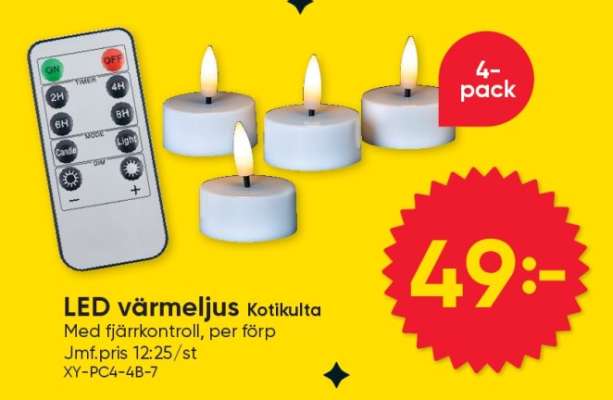 LED värmeljus Kotikulta