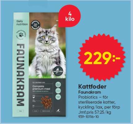 Kattfoder Faunakram