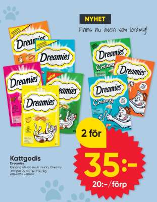 Kattgodis Dreamies