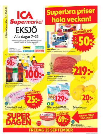 ICA reklamblad - 21/9 2026 - 27/9 2026.