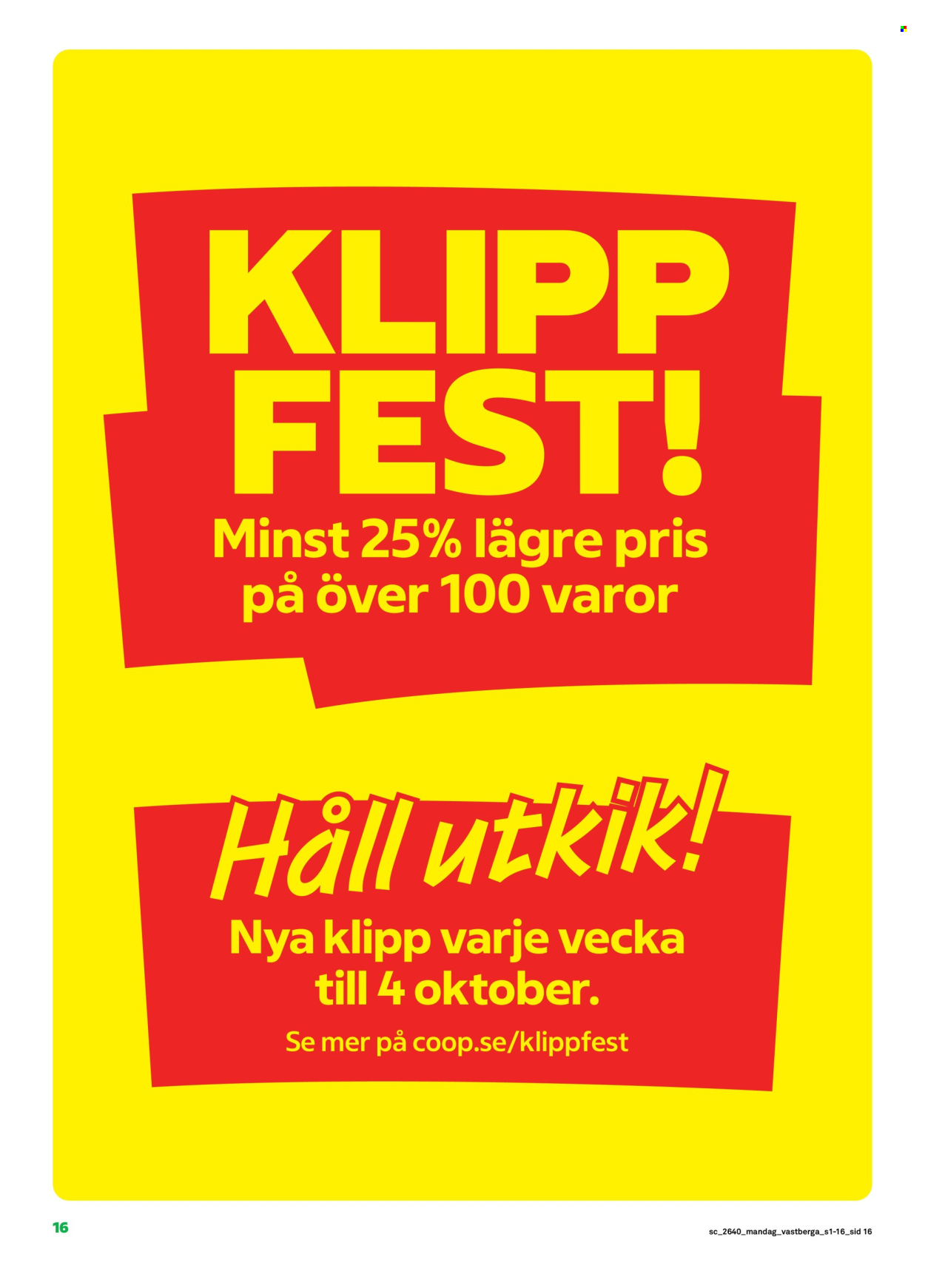 Stora Coop reklamblad - 28/9 2026 - 4/10 2026. Sida 16