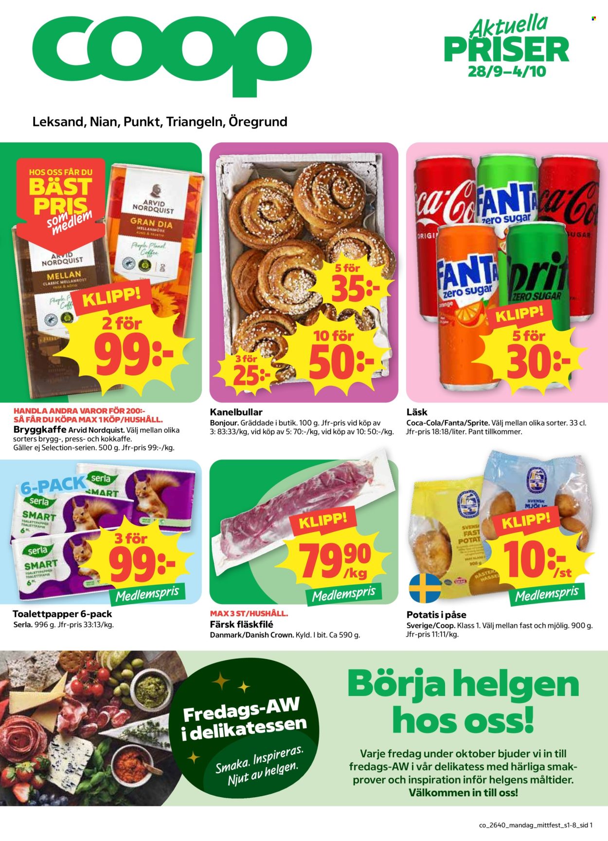 Coop reklamblad - 28/9 2026 - 4/10 2026. Sida 1
