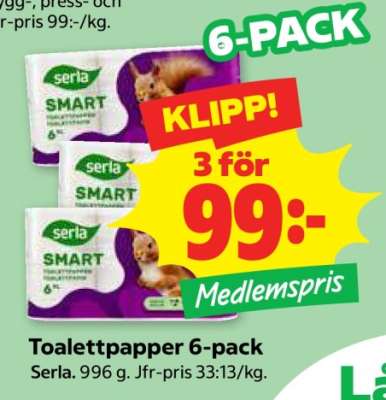 TOALETTPAPPER 6-PACK