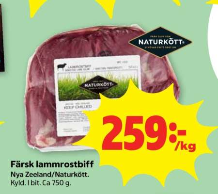 Färsk lammrostbiff