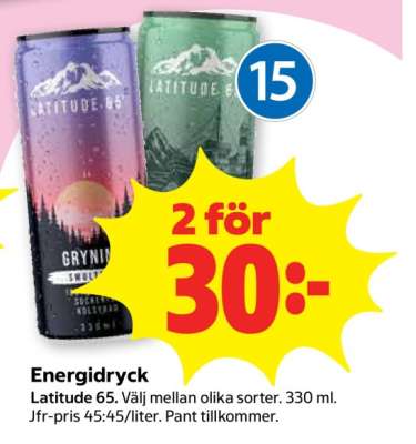 Energidryck Latitude 65