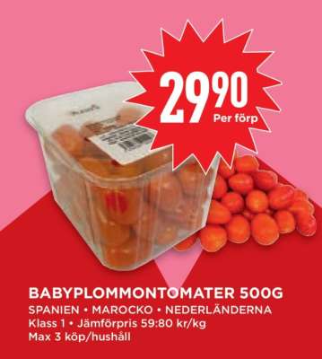 BABYPLOMMONTOMATER 500G