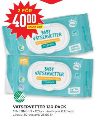 Våtservetter 120-pack