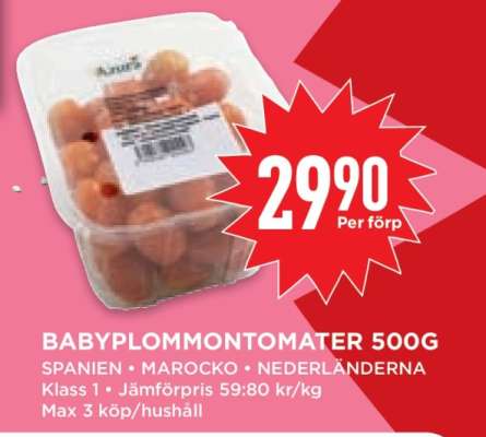 BABYPLOMMONTOMATER 500G