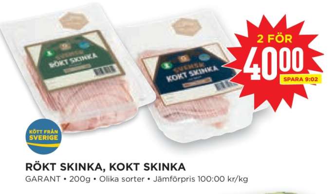 Rökt Skinka, Kokt Skinka