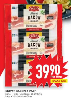 SKIVAT BACON 3-PACK