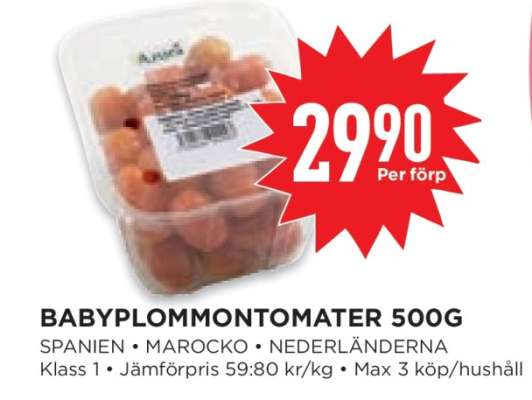 BABYPLOMMONTOMATER 500G