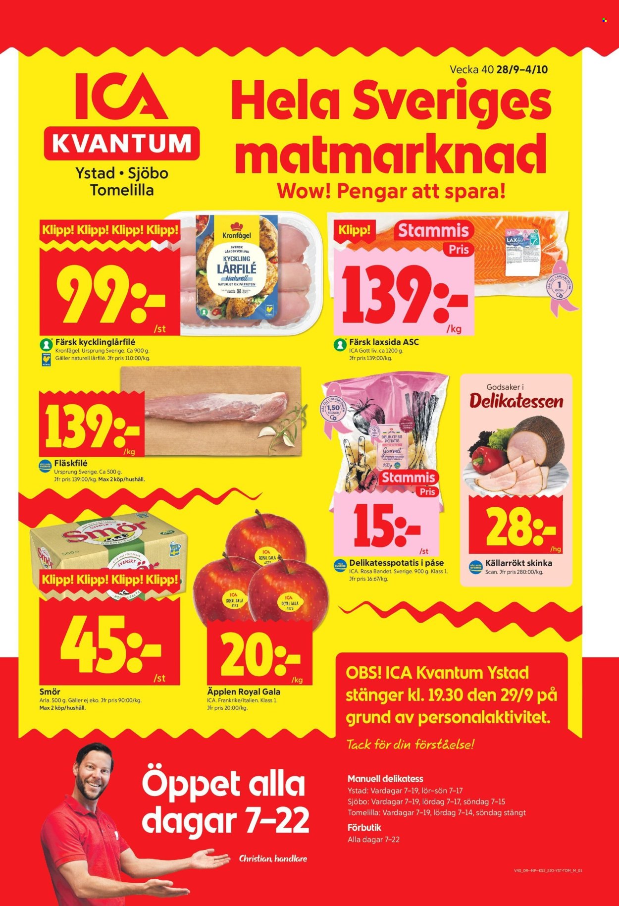 ICA reklamblad - 28/9 2026 - 4/10 2026. Sida 1