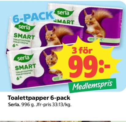 TOALETTPAPPER 6-PACK
