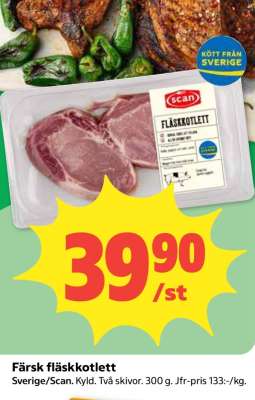 Färsk Fläskkotlett