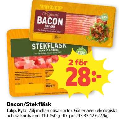 BACON, STEKFLÄSK