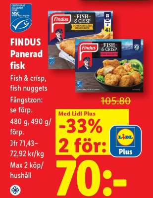 FINDUS Panerad fisk