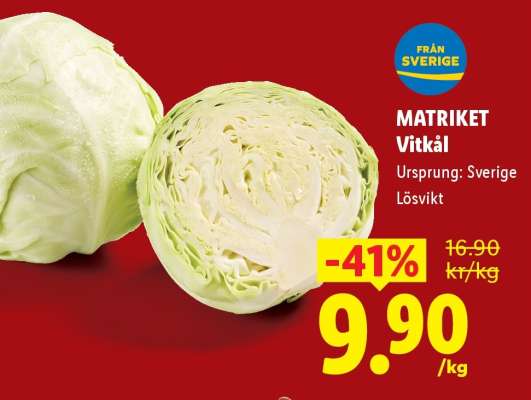 Matriket Vitkål