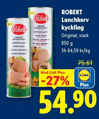 Robert lunchkorv kyckling