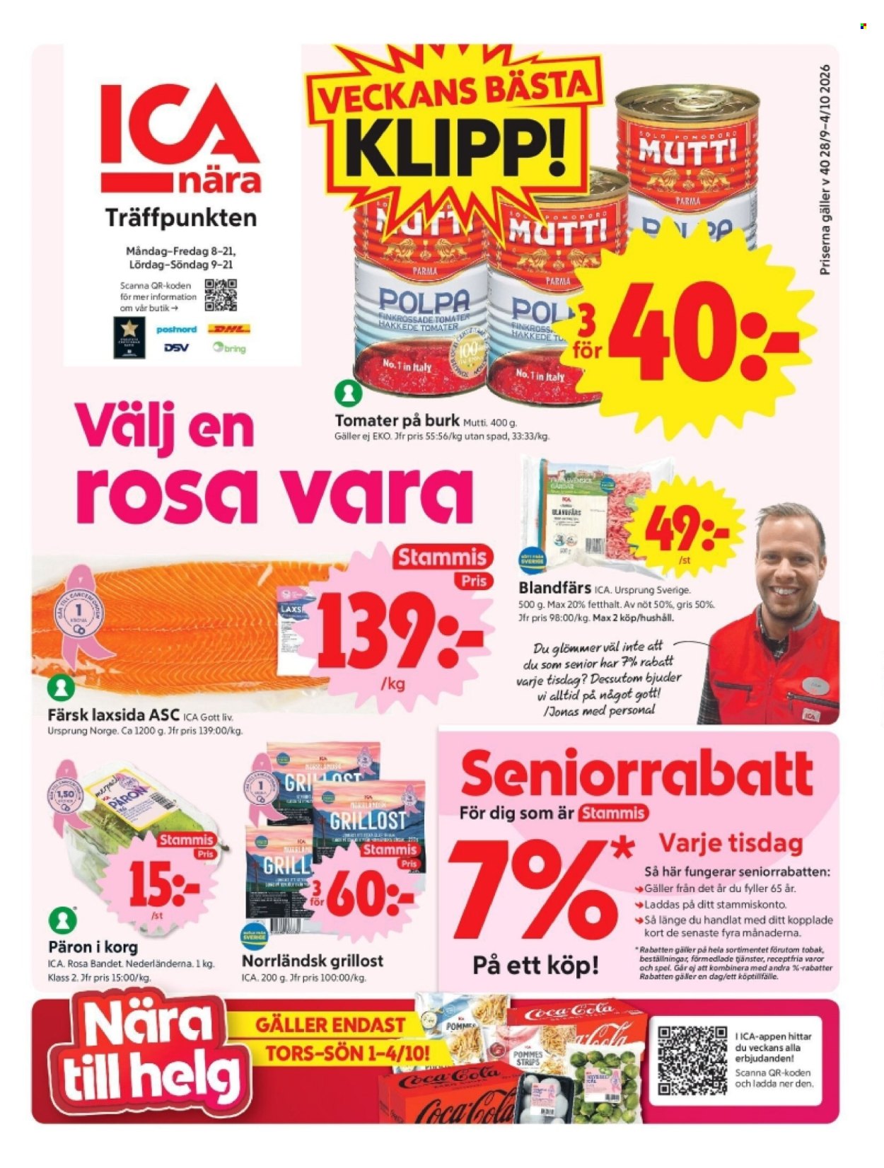 ICA reklamblad - 28/9 2026 - 4/10 2026. Sida 1