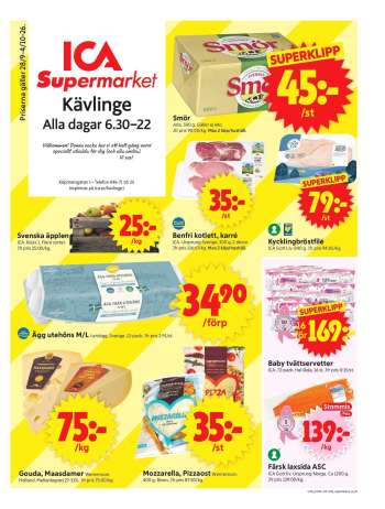 ICA reklamblad - 28/9 2026 - 4/10 2026.
