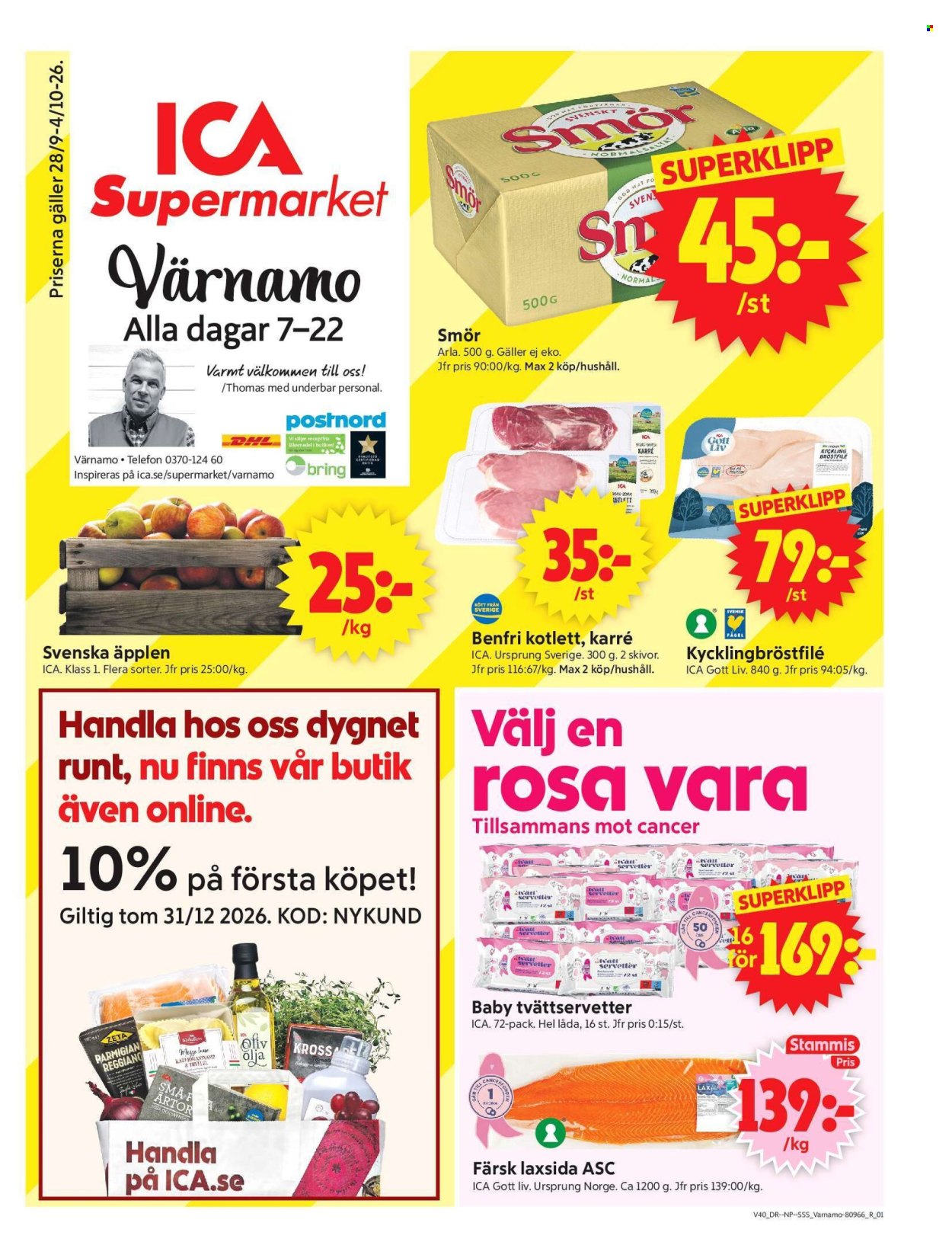 ICA reklamblad - 28/9 2026 - 4/10 2026. Sida 1