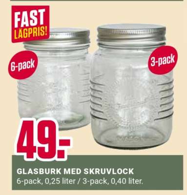 GLASBURK MED SKRUVLOCK