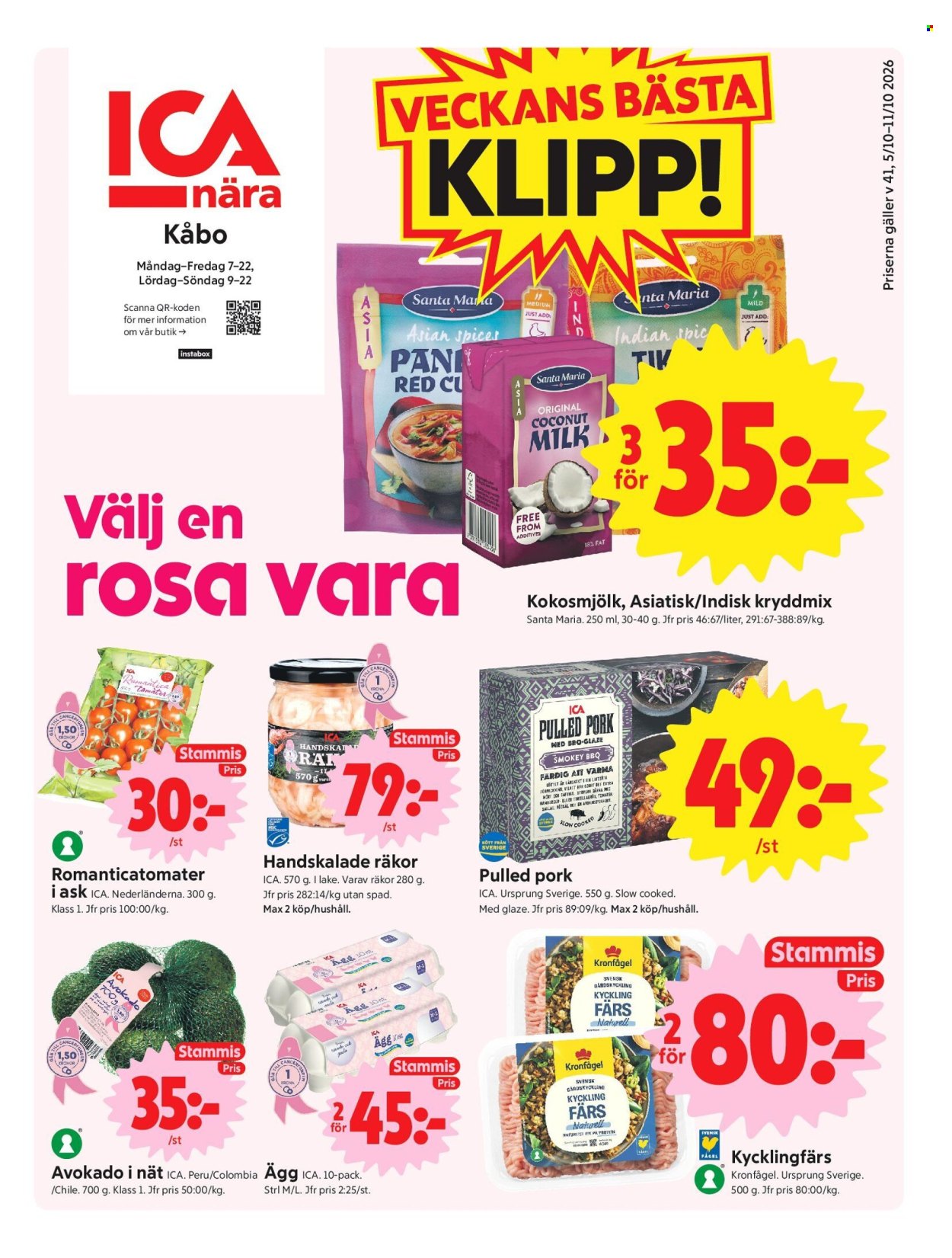 ICA reklamblad - 5/10 2026 - 11/10 2026. Sida 1