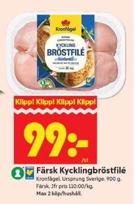 Färsk Kycklingbröstfilé