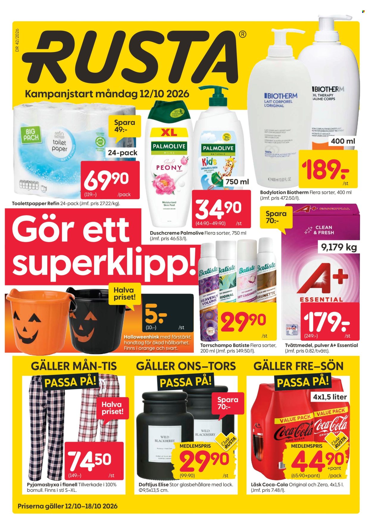 Rusta reklamblad - 12/10 2026 - 18/10 2026. Sida 1