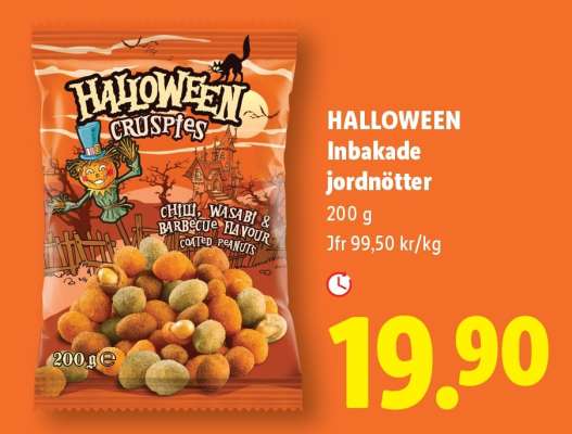 HALLOWEEN Inbakade jordnötter