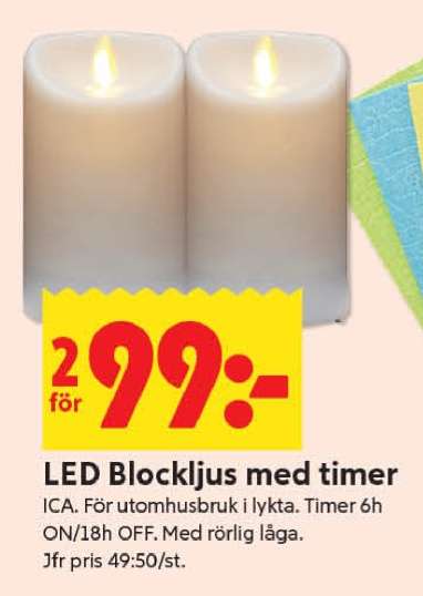 LED Blockljus med timer