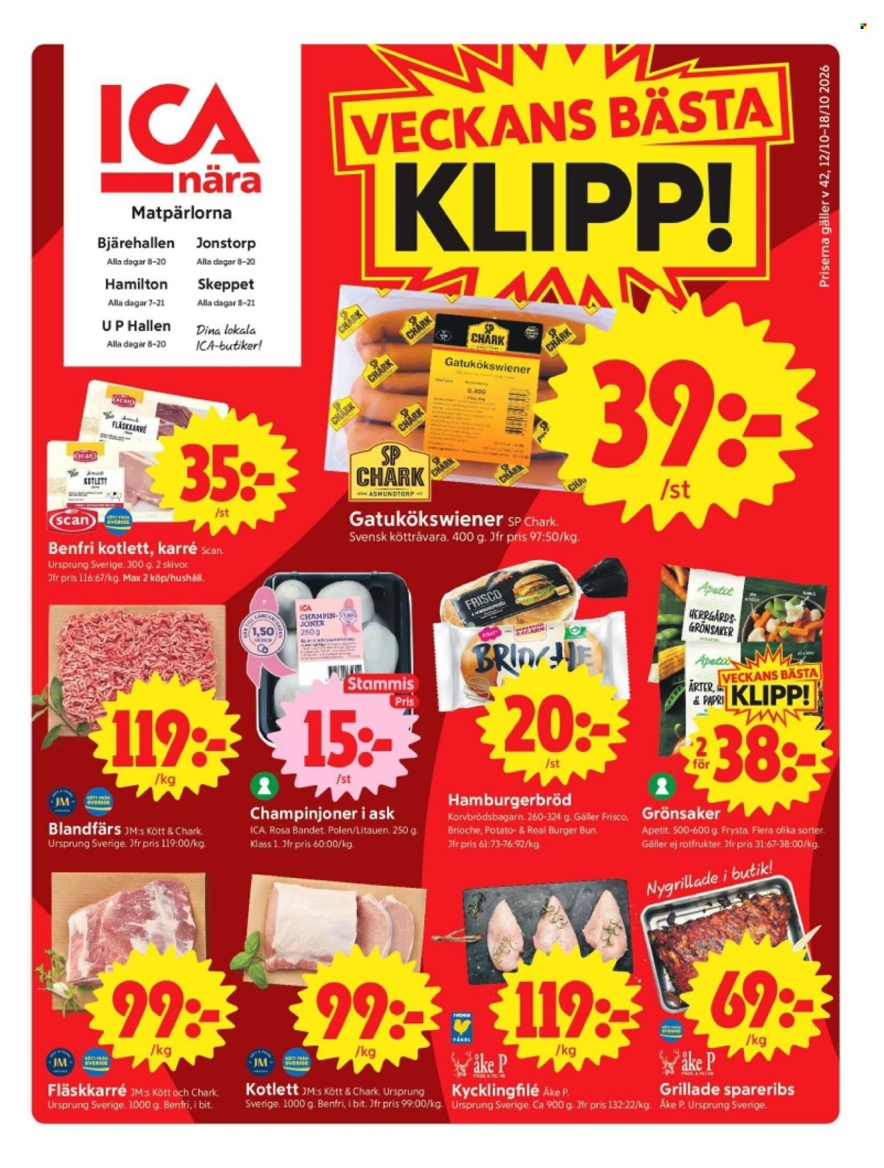 ICA reklamblad - 12/10 2026 - 18/10 2026. Sida 1